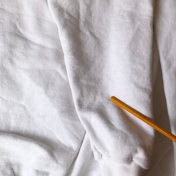 Hanes Women Sweatshirt size L White Fleece Lined I Literally Do Not Care At All - Picture 10 of 11